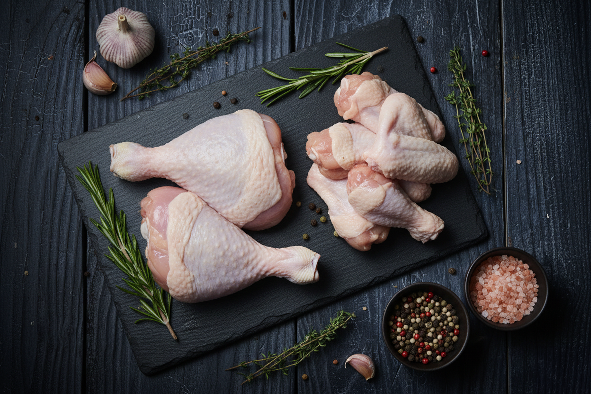 Bio kuřecí stehna a křídla