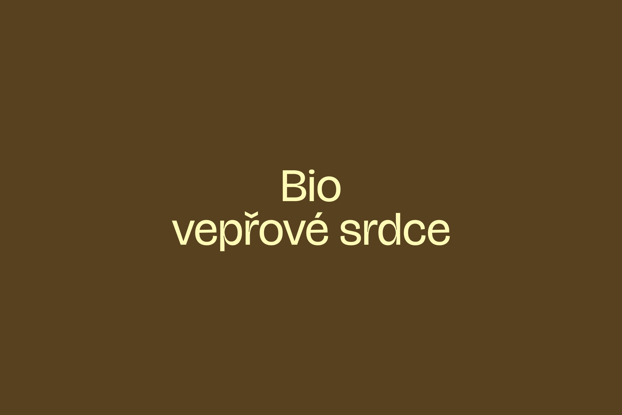 Bio vepřové srdce
